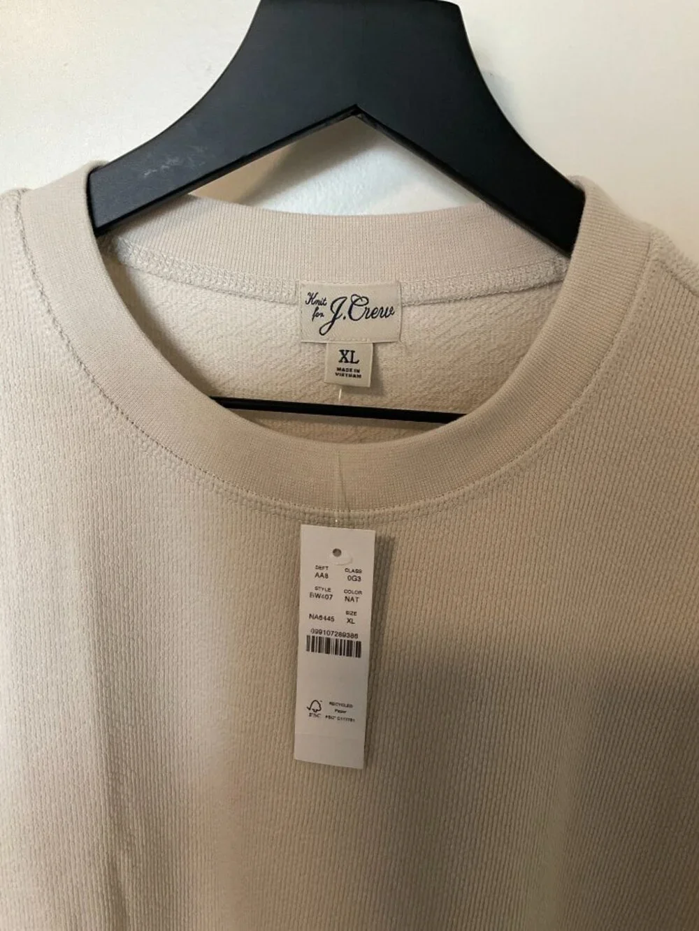 Men's JCrew Long-sleeve textured sweater-tee XL